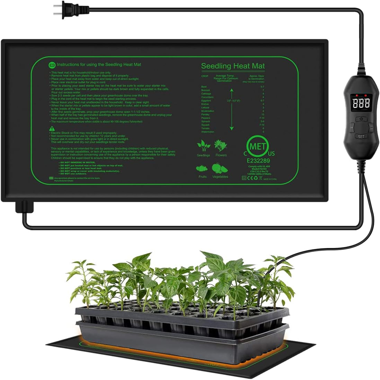 Rooting Gel Clone - Estera térmica de plántulas con termostato